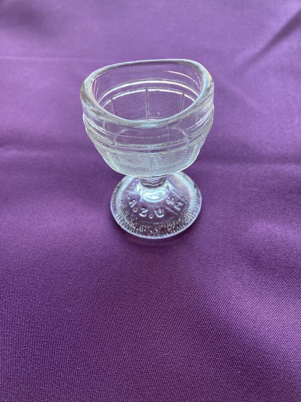 vintage clear glass eye wash cup